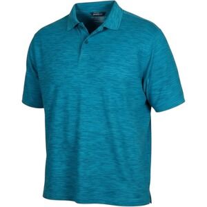 Pro Tour Mens Coolplay Golf Polo Shirt Teal Space Dye Short Sleeve Large L